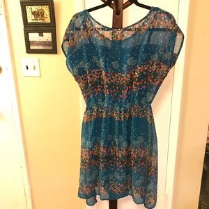 Mossimo Supply Co. Dresses - Mossimo Blue Summer Print Dress Elastic Waist Mossimo Supply Co. Dresses - Mossimo Blue Summer Print Dress Elastic Waist